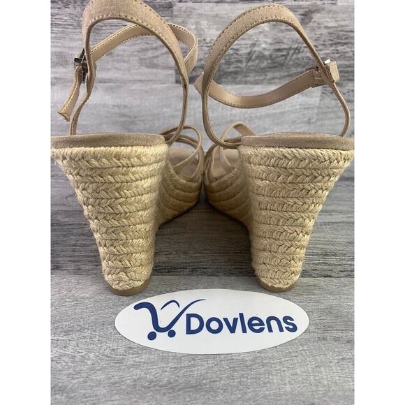 Charles By Charles David Womens Beige Strappy Wedge Sandals Size 9.5M - Picture 3 of 8